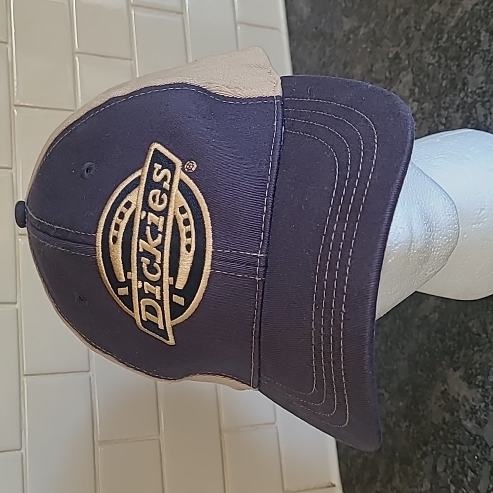 Dickies Brand Navy Blue and Tan Cap